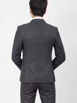 Bộ Suit Caro Chìm Xám Một Nút TGS115